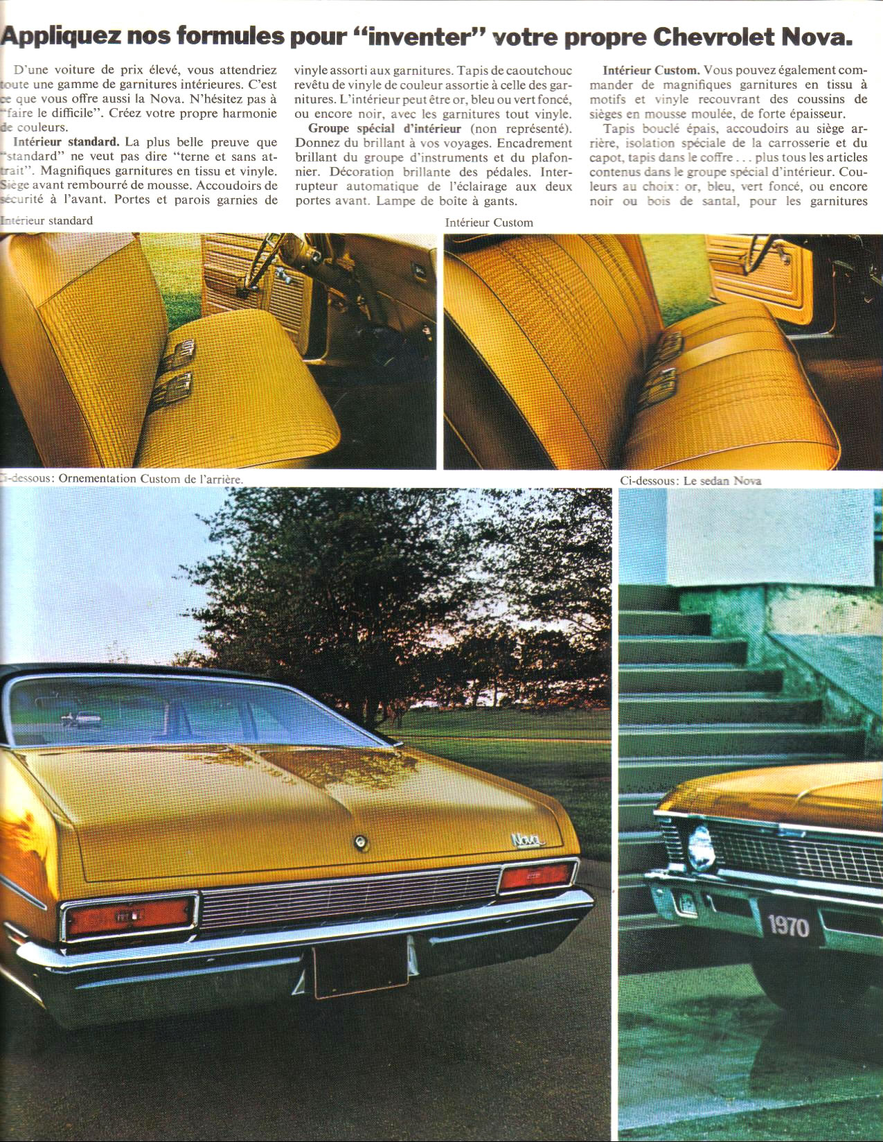 1970 Chevrolet Nova French Foldout Page 4